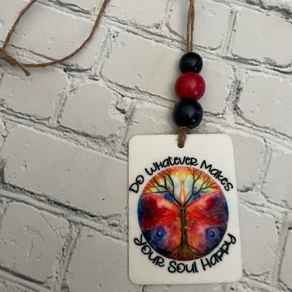 Hand Crafted Other - Car Air Freshener Air Freshie Soul Happy with Refill